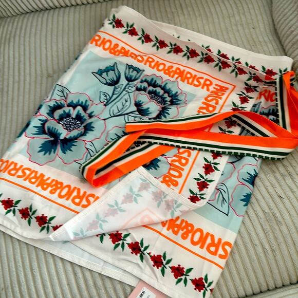 Beautiful colorful skirt size L summer wear light weight new never used - Picture 3 of 9